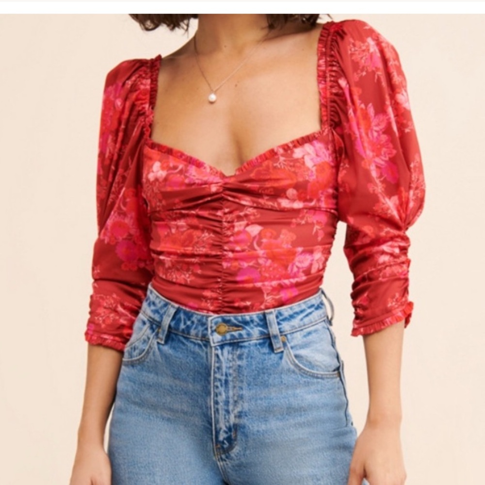 For love and lemons Monet bodysuit size M (missing  removable shoulder pads)